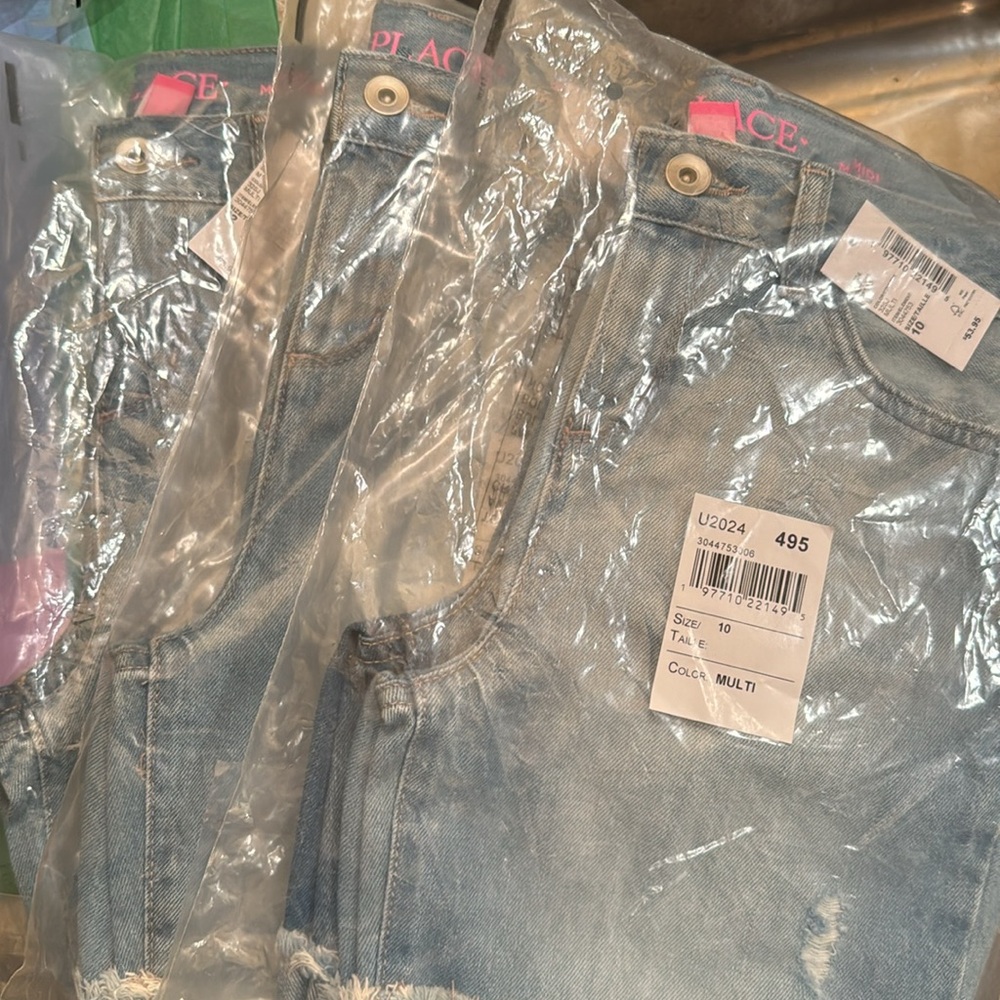 NWT • 2-pack
• Children's Place • Distressed Midi Short • Serena/Cloudless Wash - Picture 2 of 6